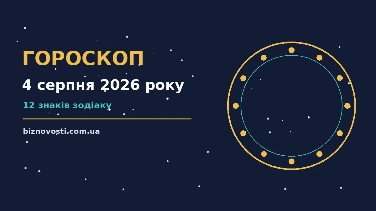 Астрологічний гороскоп на 4 серпня 2026 року для дванадцяти знаків зодіаку