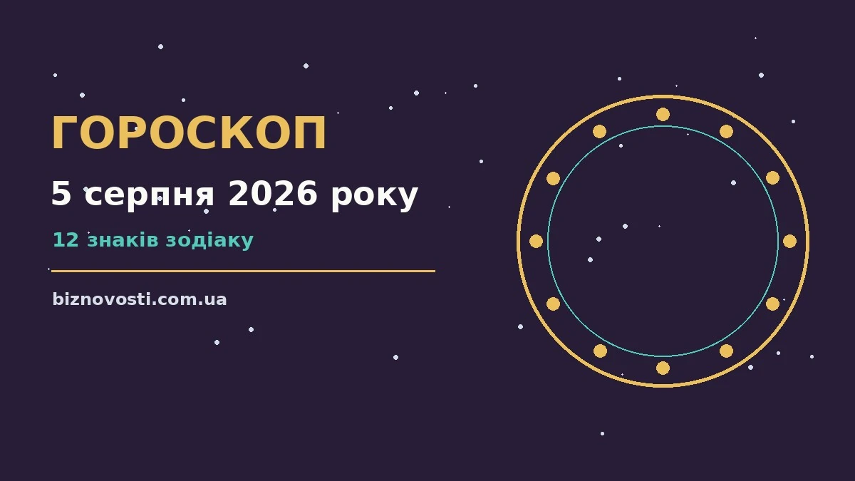 Гороскоп на 5 серпня 2026 року: перспективи для 12 знаків для грошей і кохання