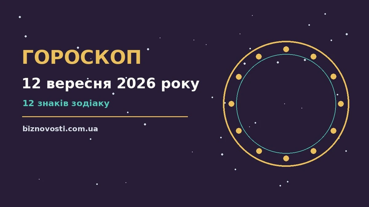 Гороскоп на 12 вересня 2026 року: перспективи для 12 знаків для грошей і кохання