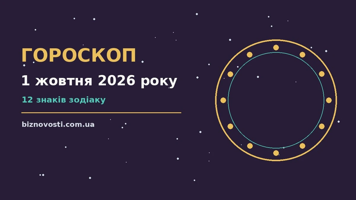 Гороскоп на 1 жовтня 2026 року: перспективи для 12 знаків для грошей і кохання