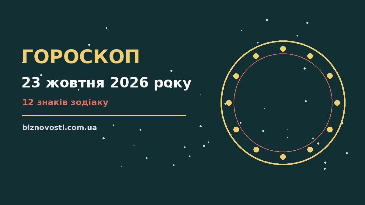 Гороскоп на 23 жовтня 2026 року: перспективи для 12 знаків для грошей і кохання